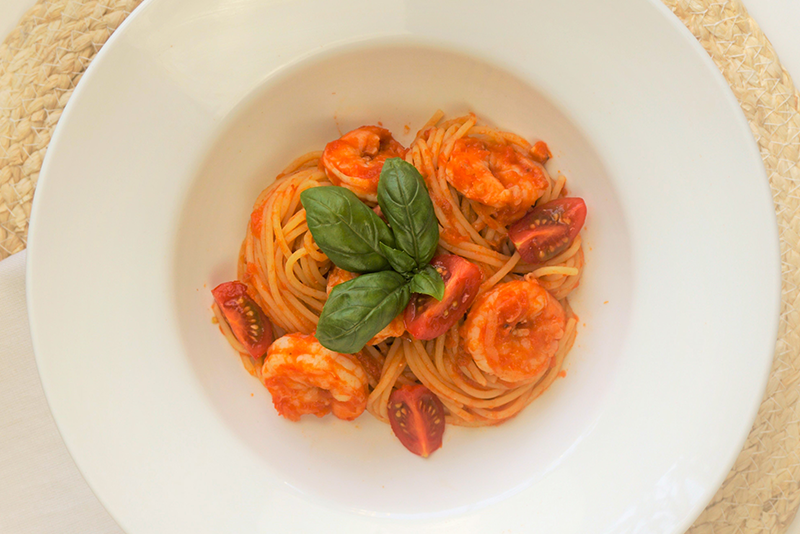 Spaghetti met gamba’s
