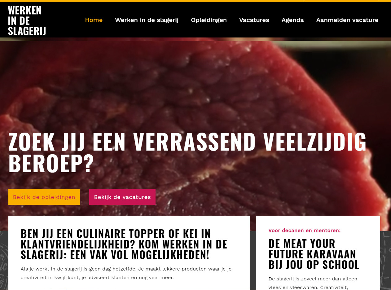Werken in de slagerij